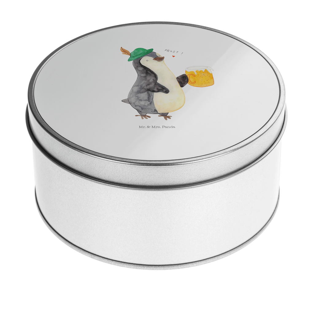 Blechdose rund Pinguin Bier Metalldose, Keksdose, Dose, Vorratsdose, Geschenkbox, Pinguin, Pinguine, Bier, Oktoberfest