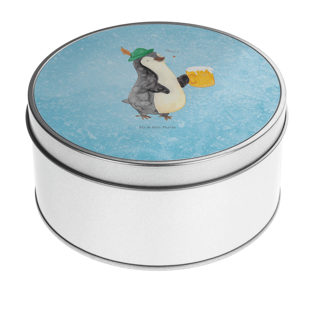 Blechdose rund Pinguin Bier Metalldose, Keksdose, Dose, Vorratsdose, Geschenkbox, Pinguin, Pinguine, Bier, Oktoberfest
