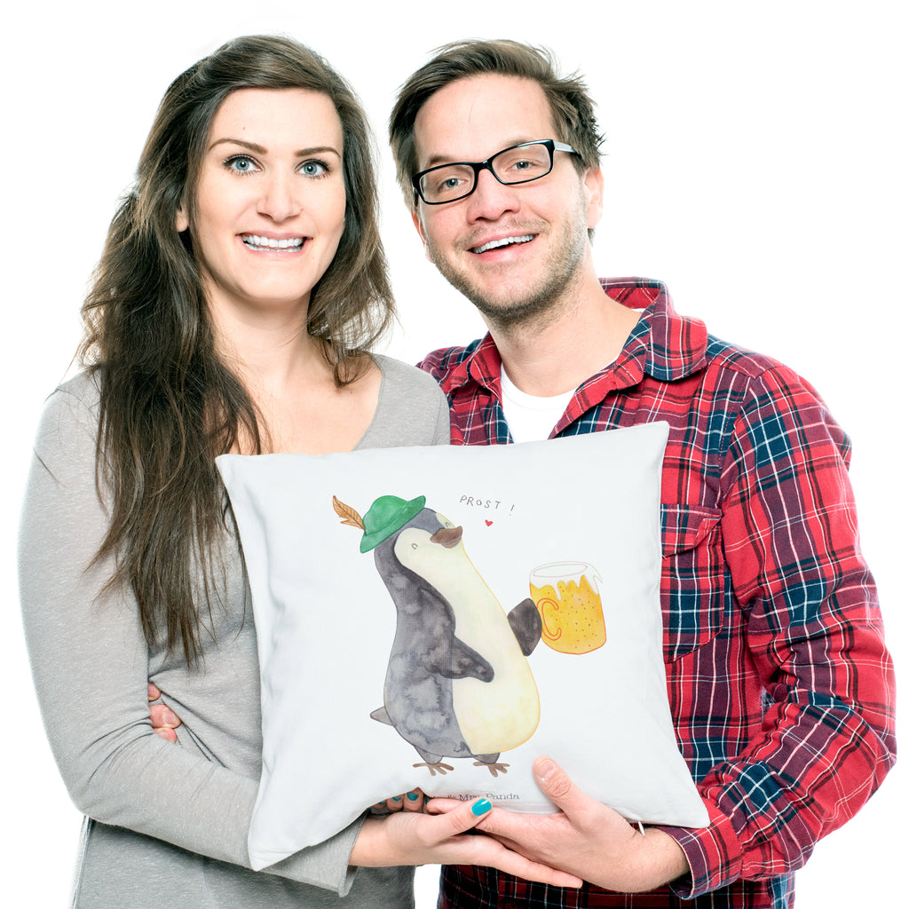 40x40 Kissen Pinguin Bier Kissenhülle, Kopfkissen, Sofakissen, Dekokissen, Motivkissen, Pinguin, Pinguine, Bier, Oktoberfest
