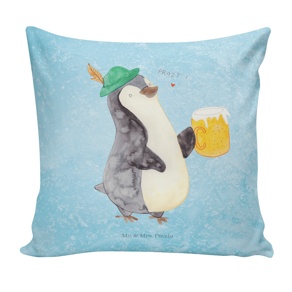 40x40 Kissen Pinguin Bier Kissenhülle, Kopfkissen, Sofakissen, Dekokissen, Motivkissen, Pinguin, Pinguine, Bier, Oktoberfest