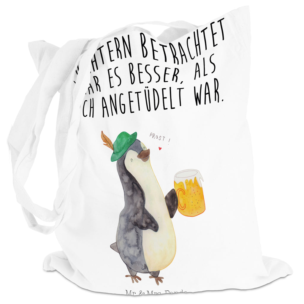 Tragetasche Pinguin Bier Beuteltasche, Beutel, Einkaufstasche, Jutebeutel, Stoffbeutel, Pinguin, Pinguine, Bier, Oktoberfest