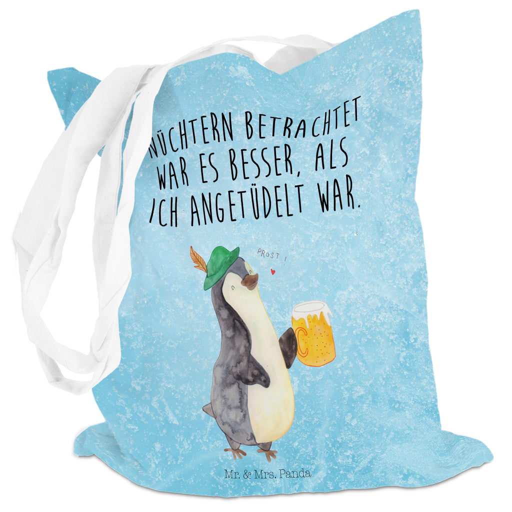 Tragetasche Pinguin Bier Beuteltasche, Beutel, Einkaufstasche, Jutebeutel, Stoffbeutel, Pinguin, Pinguine, Bier, Oktoberfest