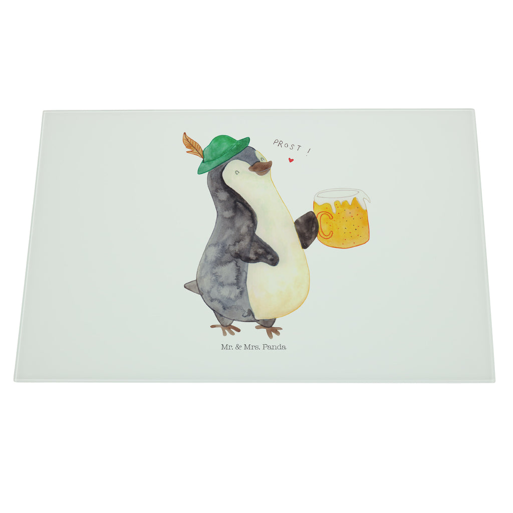 XL Glas Schneidbrett Pinguin Bier Glasschneidebrett, Schneidebrett, Frühstücksbrett, Küche, Pinguin, Pinguine, Bier, Oktoberfest