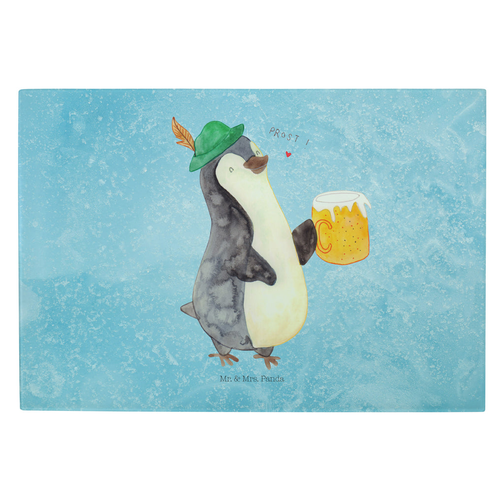 XL Glas Schneidbrett Pinguin Bier Glasschneidebrett, Schneidebrett, Frühstücksbrett, Küche, Pinguin, Pinguine, Bier, Oktoberfest