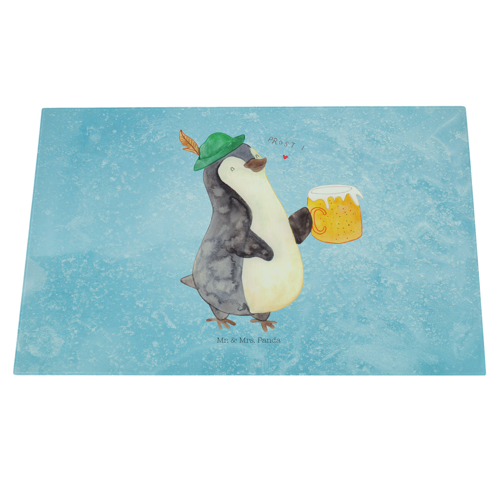 XL Glas Schneidbrett Pinguin Bier Glasschneidebrett, Schneidebrett, Frühstücksbrett, Küche, Pinguin, Pinguine, Bier, Oktoberfest