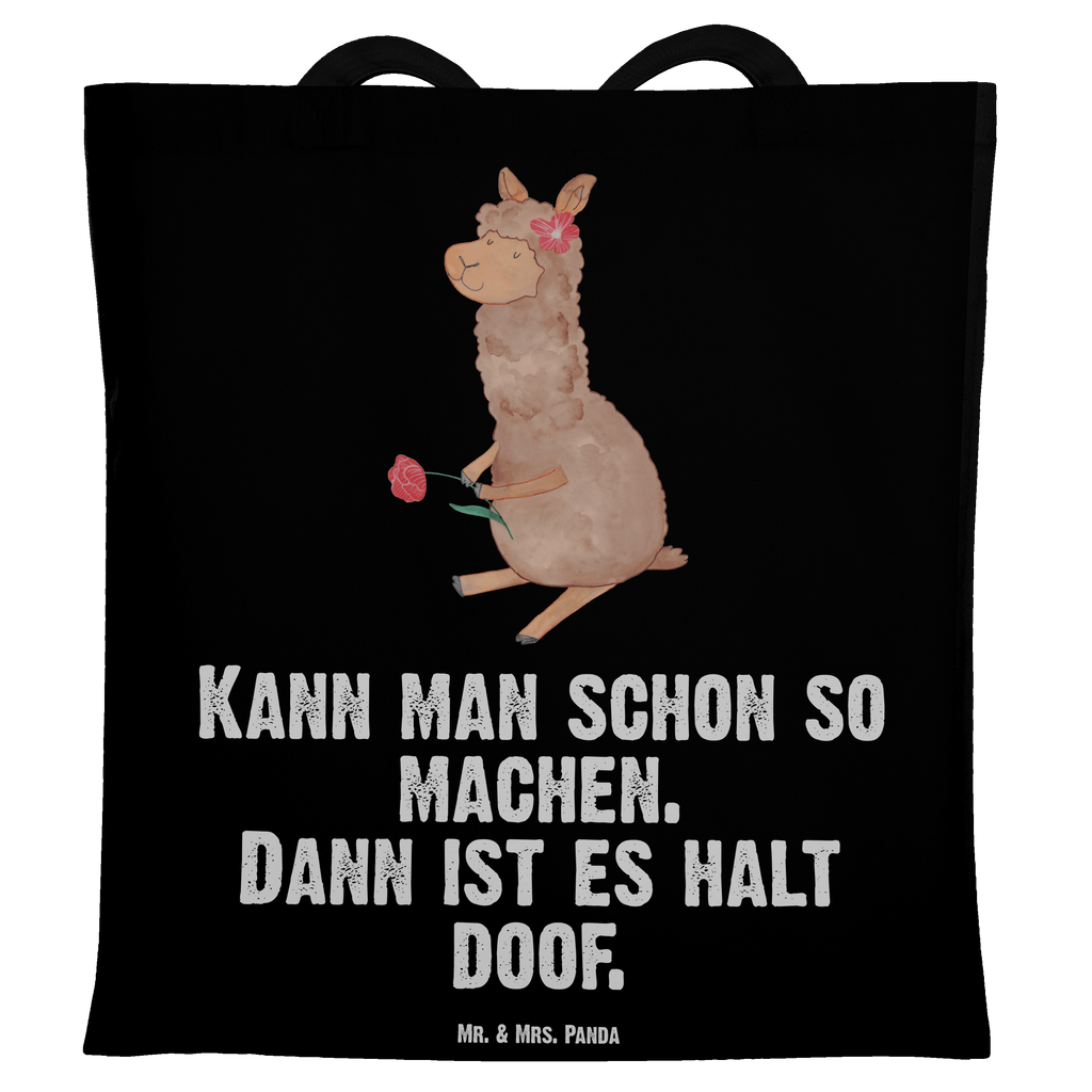 Tragetasche Alpaka Blume Beuteltasche, Beutel, Einkaufstasche, Jutebeutel, Stoffbeutel, Alpaka, Lama, Blume, Lamas, Alpaka Zitat, Alpaka Spruch, Alpaka Dekor, Alpaka Geschenk, Alpaka Dekoration, Alpaka Witz, Motiv Alpaka