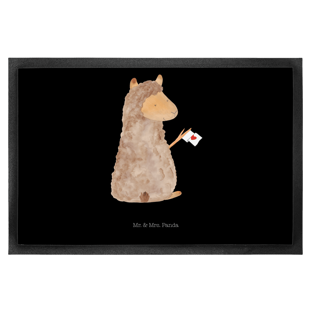 Fußmatte Alpaka Fahne Alpaka, Alpakas, Lama, Lamas, Liebe Türvorleger, Schmutzmatte, Fußabtreter, Matte, Schmutzfänger, Fußabstreifer, Schmutzfangmatte, Türmatte, Motivfußmatte,  Haustürmatte, Vorleger  Alpaka, Lama