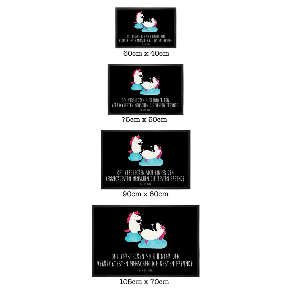 Fußmatte Einhörner Sekt Einhorn, Einhörner, Unicorn, Freundinnen, Freundin, BFF, Sekt, Mädelsabend, Spaß, Party, Korken, Anstoßen, Beste Türvorleger, Schmutzmatte, Fußabtreter, Matte, Schmutzfänger, Fußabstreifer, Schmutzfangmatte, Türmatte, Motivfußmatte,  Haustürmatte, Vorleger  Einhorn, Einhörner, Einhorn Deko, Pegasus, Unicorn