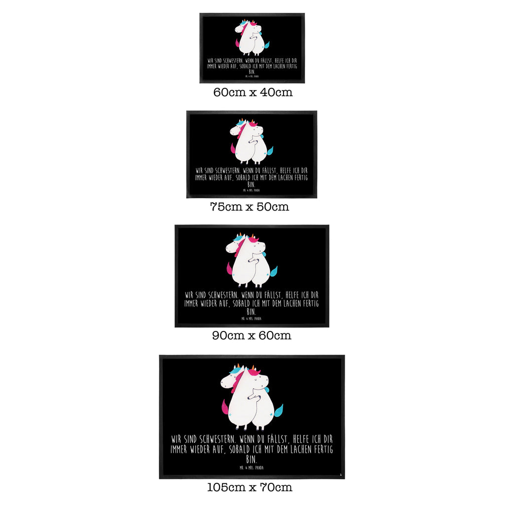 Fußmatte Einhörner Umarmen Einhorn, Einhörner, Unicorn, Freundinnen, Freundin, BFF, Schwester, Schwestern, Familie, Geschwister, Sister, Liebe  Türvorleger, Schmutzmatte, Fußabtreter, Matte, Schmutzfänger, Fußabstreifer, Schmutzfangmatte, Türmatte, Motivfußmatte,  Haustürmatte, Vorleger  Einhorn, Einhörner, Einhorn Deko, Pegasus, Unicorn