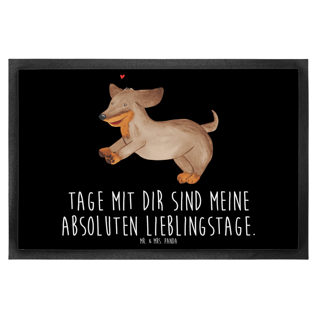 Fußmatte Hund Dackel fröhlich Hund, Hunde, Dackel, Dachshund, happy dog Türvorleger, Schmutzmatte, Fußabtreter, Matte, Schmutzfänger, Fußabstreifer, Schmutzfangmatte, Türmatte, Motivfußmatte,  Haustürmatte, Vorleger  Hund, Hundemotiv, Haustier, Hunderasse, Tierliebhaber, Hundebesitzer, Sprüche
