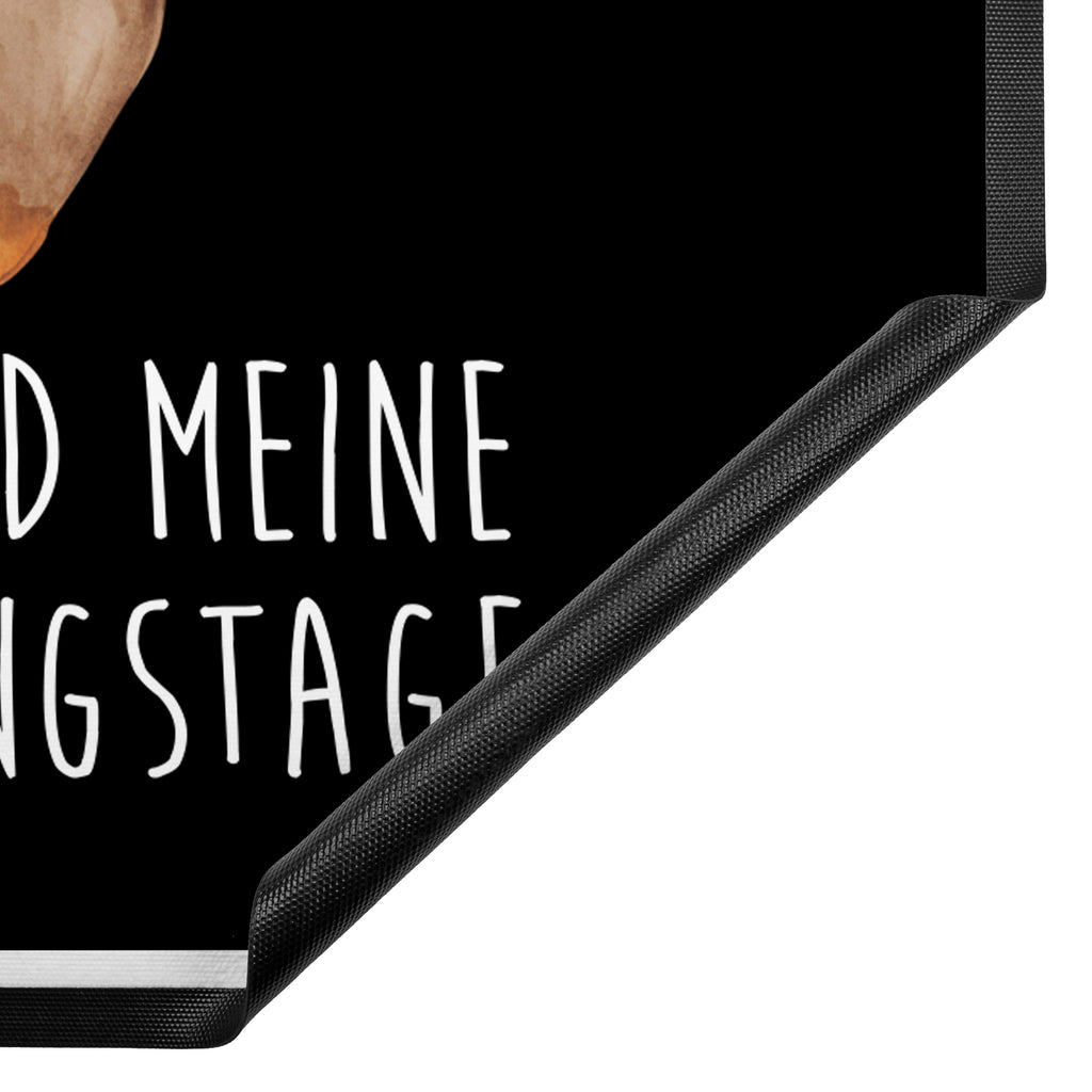 Fußmatte Hund Dackel fröhlich Hund, Hunde, Dackel, Dachshund, happy dog Türvorleger, Schmutzmatte, Fußabtreter, Matte, Schmutzfänger, Fußabstreifer, Schmutzfangmatte, Türmatte, Motivfußmatte,  Haustürmatte, Vorleger  Hund, Hundemotiv, Haustier, Hunderasse, Tierliebhaber, Hundebesitzer, Sprüche