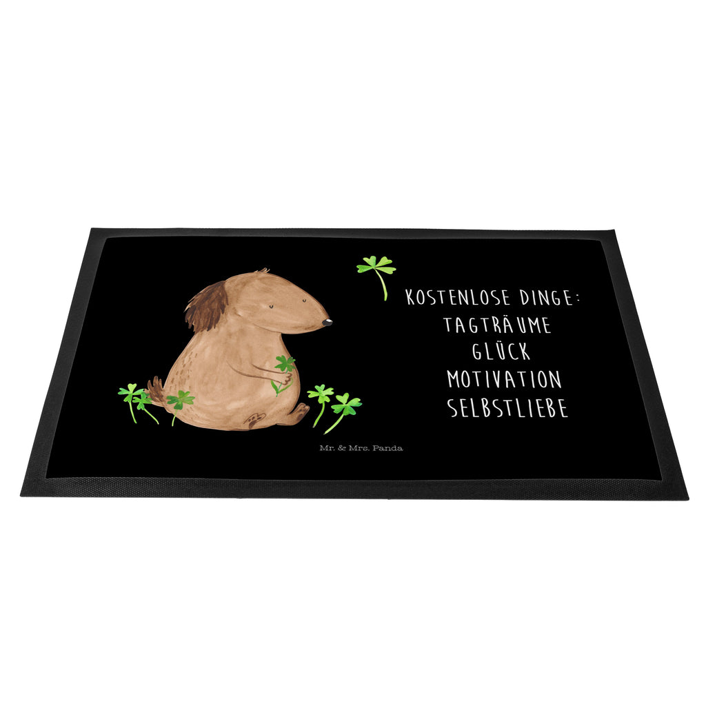 Fußmatte Hund Kleeblatt Hund, Kleeblatt, Glück, Tagträume, Motivation, Neuanfang, Geschenk,  Glücksbringer, Selbstliebe, Achtsamkeit Türvorleger, Schmutzmatte, Fußabtreter, Matte, Schmutzfänger, Fußabstreifer, Schmutzfangmatte, Türmatte, Motivfußmatte,  Haustürmatte, Vorleger  Hund, Hundemotiv, Haustier, Hunderasse, Tierliebhaber, Hundebesitzer, Sprüche