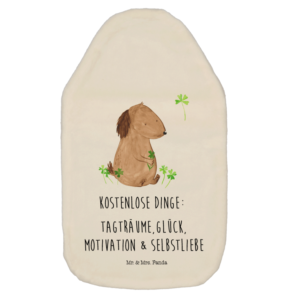 Wärmflasche Hund Kleeblatt Wärmekissen, Kinderwärmflasche, Körnerkissen, Wärmflaschenbezug, Wärmflasche mit Bezug, Hund, Hundemotiv, Haustier, Hunderasse, Tierliebhaber, Hundebesitzer, Sprüche, Kleeblatt, Glück, Tagträume, Motivation, Neuanfang, Geschenk, Glücksbringer, Selbstliebe, Achtsamkeit