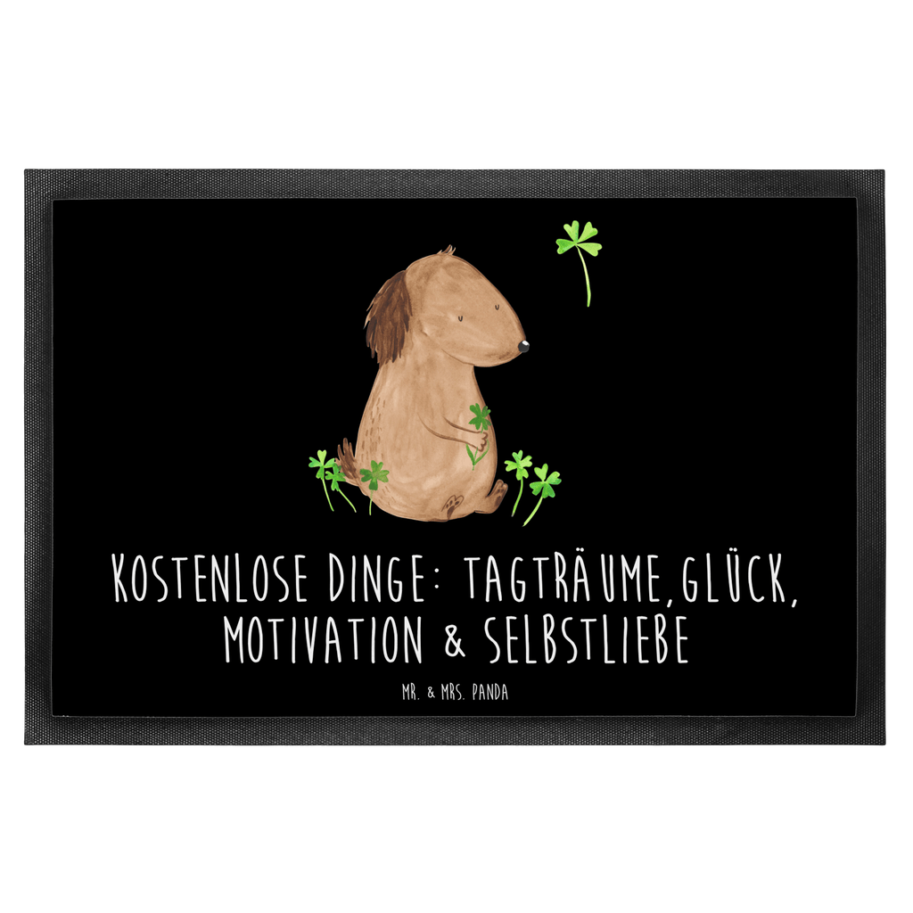 Fußmatte Hund Kleeblatt Hund, Kleeblatt, Glück, Tagträume, Motivation, Neuanfang, Geschenk,  Glücksbringer, Selbstliebe, Achtsamkeit Türvorleger, Schmutzmatte, Fußabtreter, Matte, Schmutzfänger, Fußabstreifer, Schmutzfangmatte, Türmatte, Motivfußmatte,  Haustürmatte, Vorleger  Hund, Hundemotiv, Haustier, Hunderasse, Tierliebhaber, Hundebesitzer, Sprüche