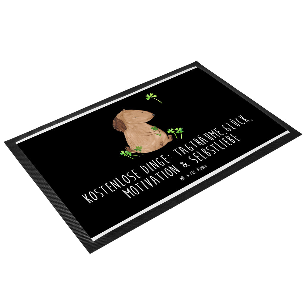 Fußmatte Hund Kleeblatt Hund, Kleeblatt, Glück, Tagträume, Motivation, Neuanfang, Geschenk,  Glücksbringer, Selbstliebe, Achtsamkeit Türvorleger, Schmutzmatte, Fußabtreter, Matte, Schmutzfänger, Fußabstreifer, Schmutzfangmatte, Türmatte, Motivfußmatte,  Haustürmatte, Vorleger  Hund, Hundemotiv, Haustier, Hunderasse, Tierliebhaber, Hundebesitzer, Sprüche