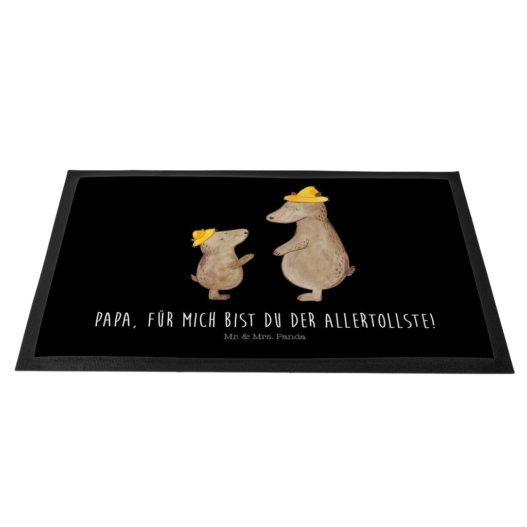 Fußmatte Bären mit Hut Bär, Bären, Vater, Papa, Vatertag, Papi, Paps, Dad, Daddy, Lieblingsmensch, Sohn, Söhne, Kind, Kinder, Vater-Sohn, Familie, Family, Vorbild Türvorleger, Schmutzmatte, Fußabtreter, Matte, Schmutzfänger, Fußabstreifer, Schmutzfangmatte, Türmatte, Motivfußmatte,  Haustürmatte, Vorleger  Familie, Vatertag, Muttertag, Bruder, Schwester, Mama, Papa, Oma, Opa