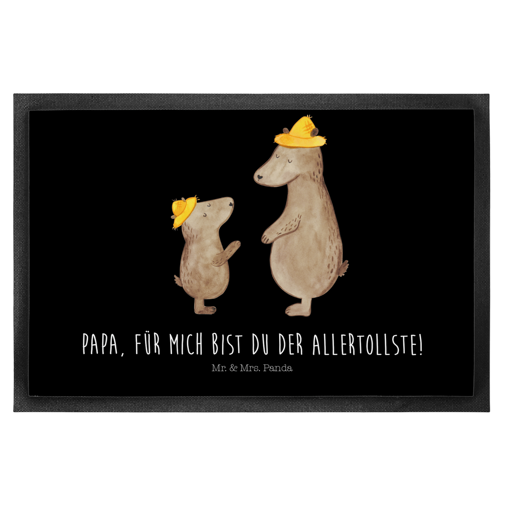Fußmatte Bären mit Hut Bär, Bären, Vater, Papa, Vatertag, Papi, Paps, Dad, Daddy, Lieblingsmensch, Sohn, Söhne, Kind, Kinder, Vater-Sohn, Familie, Family, Vorbild Türvorleger, Schmutzmatte, Fußabtreter, Matte, Schmutzfänger, Fußabstreifer, Schmutzfangmatte, Türmatte, Motivfußmatte,  Haustürmatte, Vorleger  Familie, Vatertag, Muttertag, Bruder, Schwester, Mama, Papa, Oma, Opa