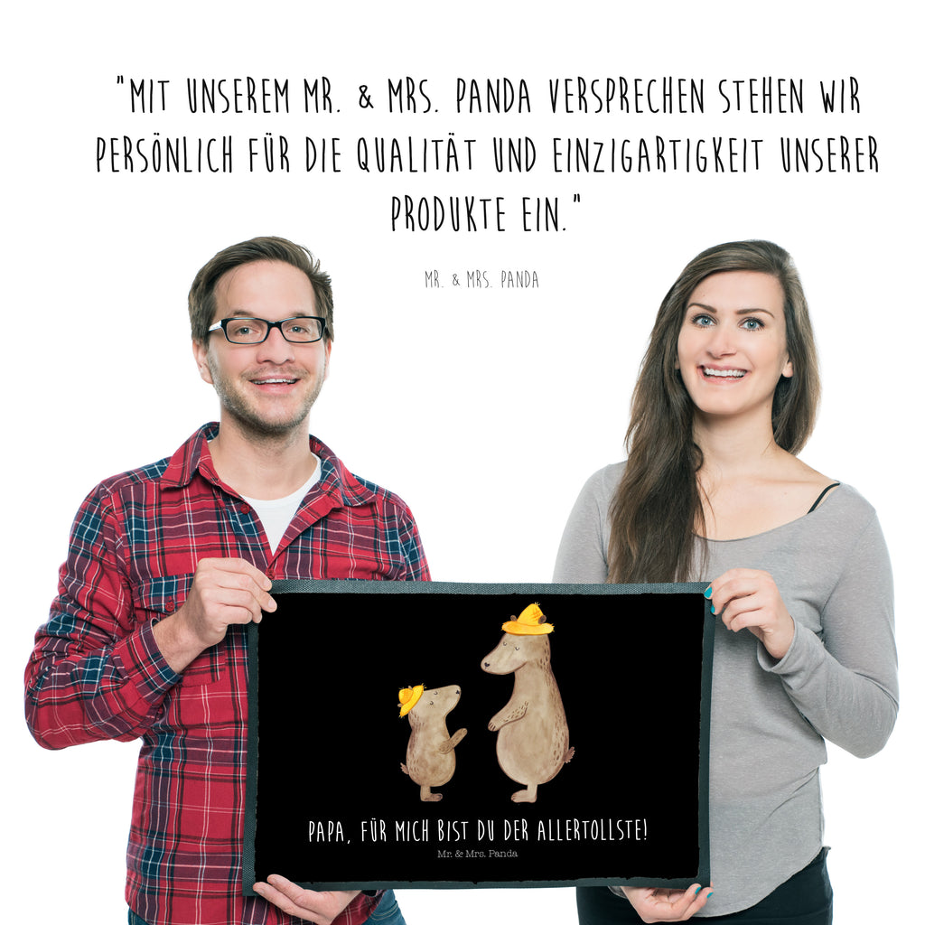 Fußmatte Bären mit Hut Bär, Bären, Vater, Papa, Vatertag, Papi, Paps, Dad, Daddy, Lieblingsmensch, Sohn, Söhne, Kind, Kinder, Vater-Sohn, Familie, Family, Vorbild Türvorleger, Schmutzmatte, Fußabtreter, Matte, Schmutzfänger, Fußabstreifer, Schmutzfangmatte, Türmatte, Motivfußmatte,  Haustürmatte, Vorleger  Familie, Vatertag, Muttertag, Bruder, Schwester, Mama, Papa, Oma, Opa
