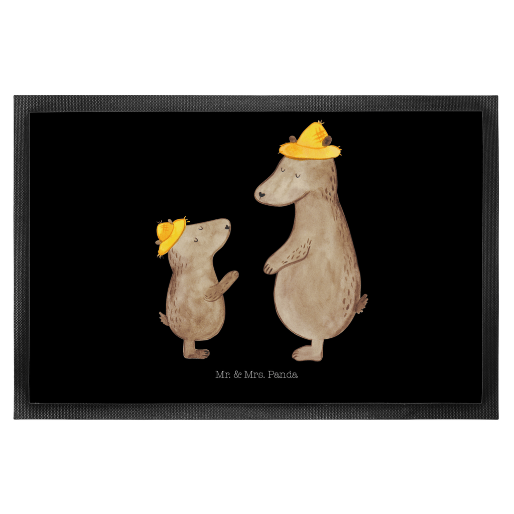 Fußmatte Bären mit Hut Bär, Bären, Vater, Papa, Vatertag, Papi, Paps, Dad, Daddy, Lieblingsmensch, Sohn, Söhne, Kind, Kinder, Vater-Sohn, Familie, Family, Vorbild Türvorleger, Schmutzmatte, Fußabtreter, Matte, Schmutzfänger, Fußabstreifer, Schmutzfangmatte, Türmatte, Motivfußmatte,  Haustürmatte, Vorleger  Familie, Vatertag, Muttertag, Bruder, Schwester, Mama, Papa, Oma, Opa