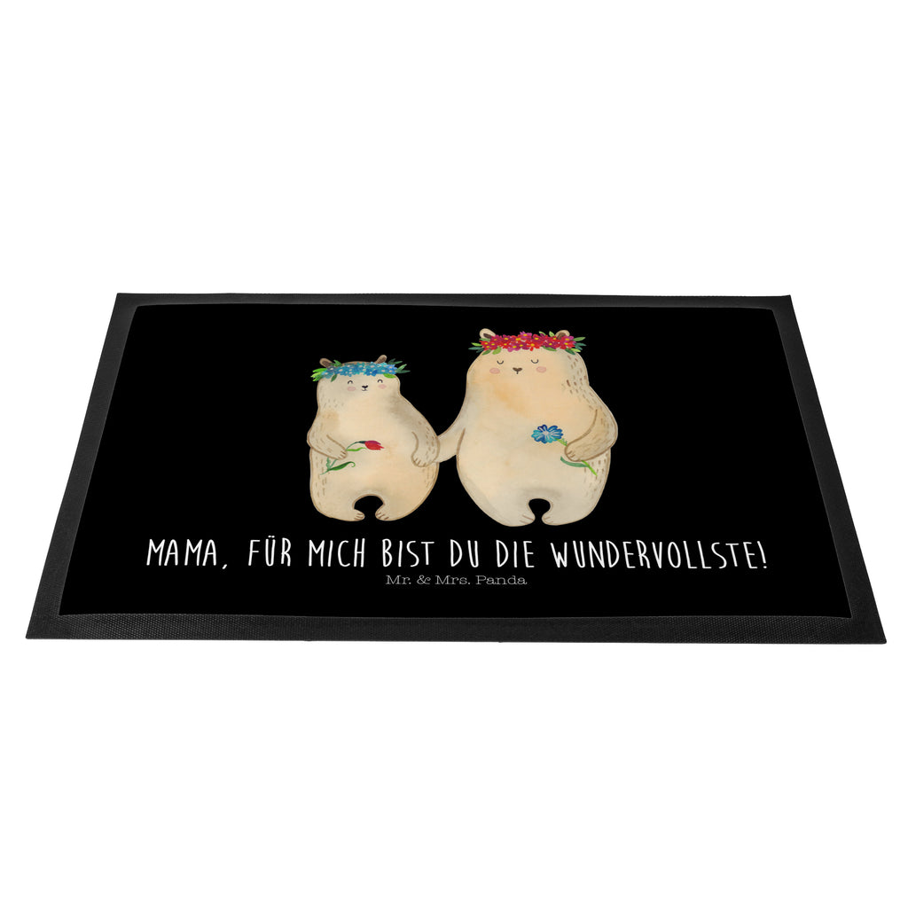 Fußmatte Bären mit Blumenkranz Bär, Bären, Mama, Mutter, Mutti, Mami, Lieblingsmensch, Lieblingsmama, beste Mutter, weltbeste Mama, Geschenk Mama. Muttertag, Tochter, Kind, Kinder, Töchter, Familie, Family, Vorbild Türvorleger, Schmutzmatte, Fußabtreter, Matte, Schmutzfänger, Fußabstreifer, Schmutzfangmatte, Türmatte, Motivfußmatte,  Haustürmatte, Vorleger  Familie, Vatertag, Muttertag, Bruder, Schwester, Mama, Papa, Oma, Opa