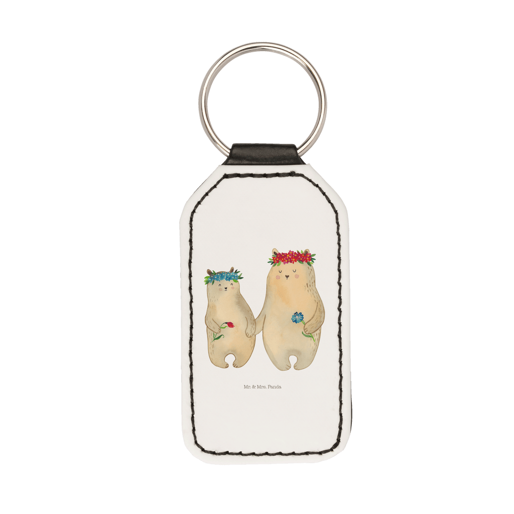 Rechteckig Schlüsselanhänger Bären mit Blumenkranz Schlüsselanhänger, Anhänger, Taschenanhänger, Glücksbringer, Schutzengel, Familie, Vatertag, Muttertag, Bruder, Schwester, Mama, Papa, Oma, Opa, Bär, Bären, Mutter, Mutti, Mami, Lieblingsmensch, Lieblingsmama, beste Mutter, weltbeste Mama, Geschenk Mama. Muttertag, Tochter, Kind, Kinder, Töchter, Family, Vorbild