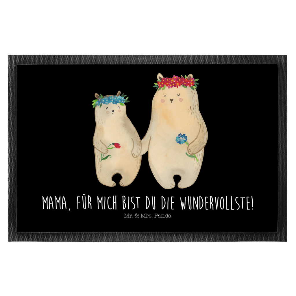 Fußmatte Bären mit Blumenkranz Bär, Bären, Mama, Mutter, Mutti, Mami, Lieblingsmensch, Lieblingsmama, beste Mutter, weltbeste Mama, Geschenk Mama. Muttertag, Tochter, Kind, Kinder, Töchter, Familie, Family, Vorbild Türvorleger, Schmutzmatte, Fußabtreter, Matte, Schmutzfänger, Fußabstreifer, Schmutzfangmatte, Türmatte, Motivfußmatte,  Haustürmatte, Vorleger  Familie, Vatertag, Muttertag, Bruder, Schwester, Mama, Papa, Oma, Opa