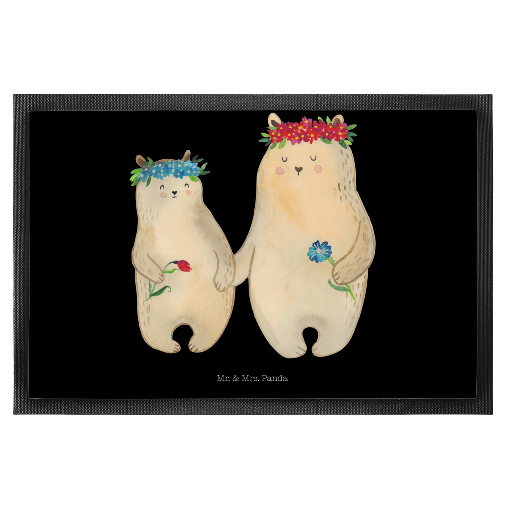 Fußmatte Bären mit Blumenkranz Bär, Bären, Mama, Mutter, Mutti, Mami, Lieblingsmensch, Lieblingsmama, beste Mutter, weltbeste Mama, Geschenk Mama. Muttertag, Tochter, Kind, Kinder, Töchter, Familie, Family, Vorbild Türvorleger, Schmutzmatte, Fußabtreter, Matte, Schmutzfänger, Fußabstreifer, Schmutzfangmatte, Türmatte, Motivfußmatte,  Haustürmatte, Vorleger  Familie, Vatertag, Muttertag, Bruder, Schwester, Mama, Papa, Oma, Opa