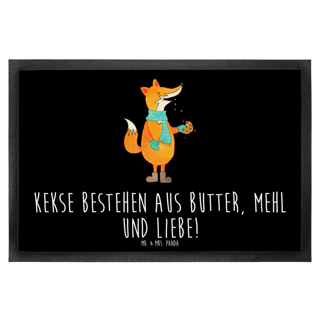 Fußmatte Fuchs Keks Fuchs, Füchse, Backen Spruch, Kekse, Winter, Weihnachtszeit, Plätzchen, Liebe, Küche Deko Türvorleger, Schmutzmatte, Fußabtreter, Matte, Schmutzfänger, Fußabstreifer, Schmutzfangmatte, Türmatte, Motivfußmatte,  Haustürmatte, Vorleger  Fuchs