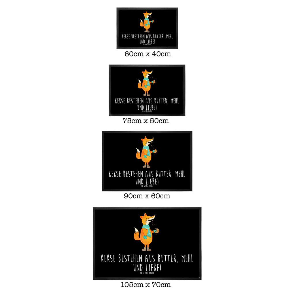 Fußmatte Fuchs Keks Fuchs, Füchse, Backen Spruch, Kekse, Winter, Weihnachtszeit, Plätzchen, Liebe, Küche Deko Türvorleger, Schmutzmatte, Fußabtreter, Matte, Schmutzfänger, Fußabstreifer, Schmutzfangmatte, Türmatte, Motivfußmatte,  Haustürmatte, Vorleger  Fuchs