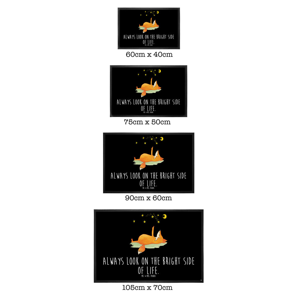 Fußmatte Fuchs Sterne Fuchs, Füchse, tröstende Worte, Spruch positiv, Spruch schön, Romantik, Always Look on the Bright Side of Life Türvorleger, Schmutzmatte, Fußabtreter, Matte, Schmutzfänger, Fußabstreifer, Schmutzfangmatte, Türmatte, Motivfußmatte,  Haustürmatte, Vorleger  Fuchs