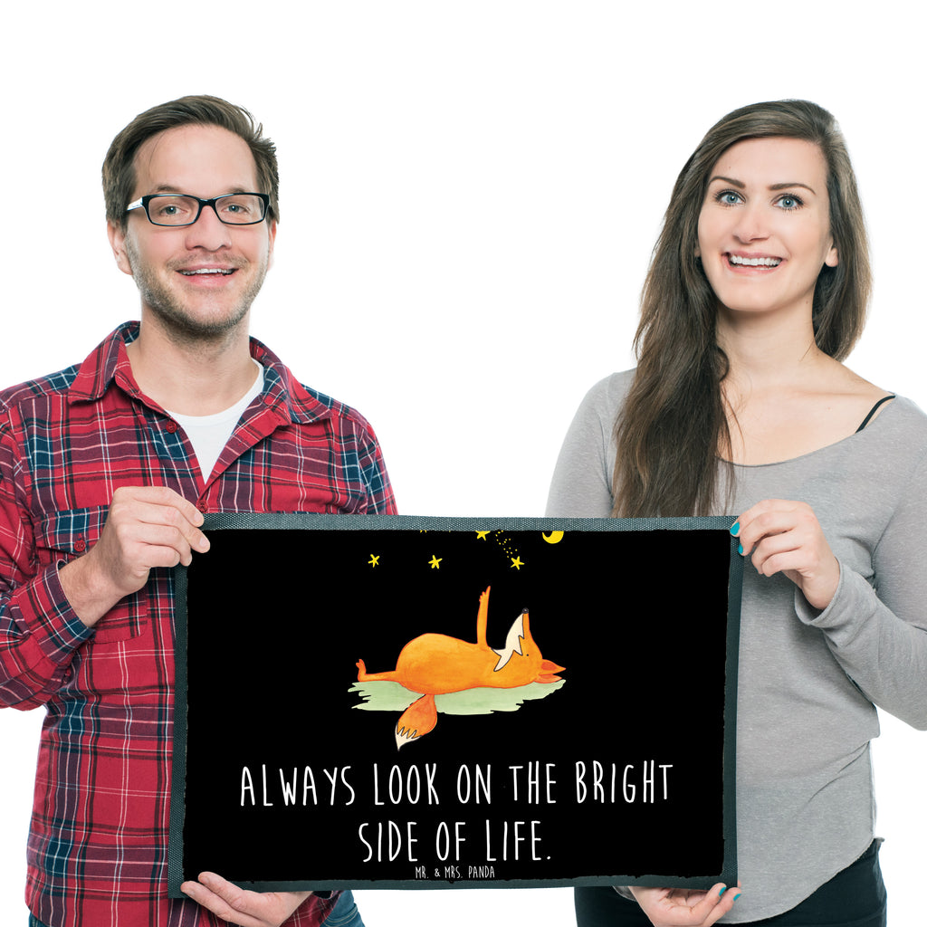 Fußmatte Fuchs Sterne Fuchs, Füchse, tröstende Worte, Spruch positiv, Spruch schön, Romantik, Always Look on the Bright Side of Life Türvorleger, Schmutzmatte, Fußabtreter, Matte, Schmutzfänger, Fußabstreifer, Schmutzfangmatte, Türmatte, Motivfußmatte,  Haustürmatte, Vorleger  Fuchs