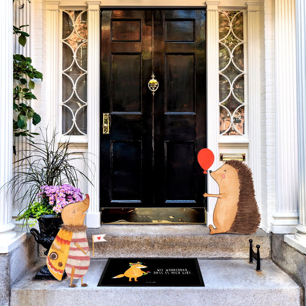 Fußmatte Fuchs Blumenliebe Fuchs, Füchse, Fox, Liebe, Freundin, Fuchsmädchen, Blumenmädchen, Freundinnen, Liebesbeweis, Blume, Blumen, Motivation, Freude, ich, mich, Selbstliebe, Freude Türvorleger, Schmutzmatte, Fußabtreter, Matte, Schmutzfänger, Fußabstreifer, Schmutzfangmatte, Türmatte, Motivfußmatte,  Haustürmatte, Vorleger  Fuchs