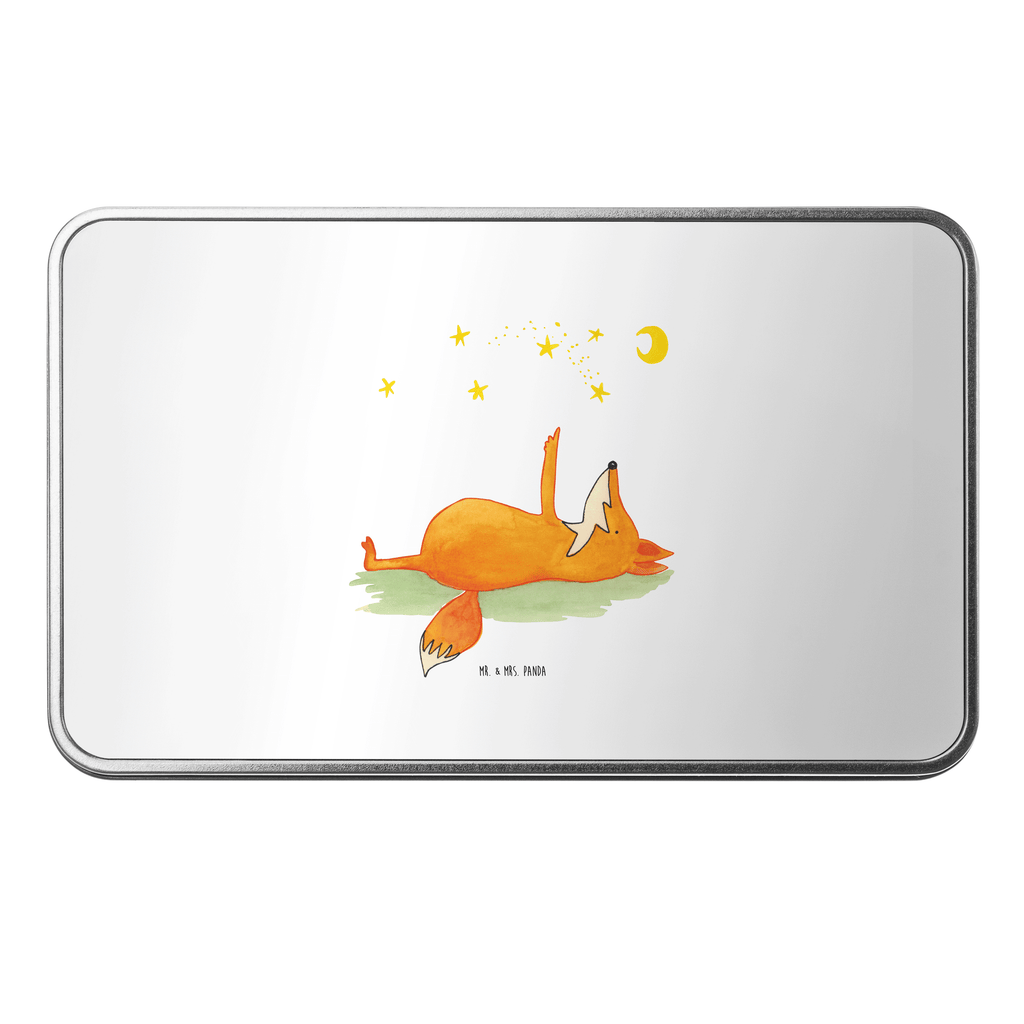 Metalldose rechteckig Fuchs Sterne Blechdose, Metalldose, Blechbox, Container, Keksdose, Vorratsdose, Vorratsbox, Döschen, Versperbox, Vesperdose, Aufbewahrungsdose, Aufbewahrungsbox, Aluminiumdose, Dose, Fuchs, Füchse, tröstende Worte, Spruch positiv, Spruch schön, Romantik, Always Look on the Bright Side of Life