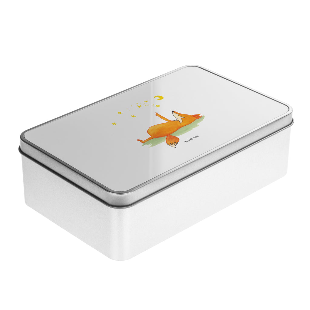 Metalldose rechteckig Fuchs Sterne Blechdose, Metalldose, Blechbox, Container, Keksdose, Vorratsdose, Vorratsbox, Döschen, Versperbox, Vesperdose, Aufbewahrungsdose, Aufbewahrungsbox, Aluminiumdose, Dose, Fuchs, Füchse, tröstende Worte, Spruch positiv, Spruch schön, Romantik, Always Look on the Bright Side of Life