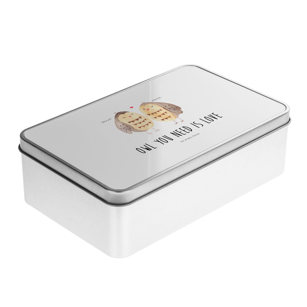 Metalldose rechteckig Eule Liebe Blechdose, Metalldose, Blechbox, Container, Keksdose, Vorratsdose, Vorratsbox, Döschen, Versperbox, Vesperdose, Aufbewahrungsdose, Aufbewahrungsbox, Aluminiumdose, Dose, Eule, Eule Deko, Liebe, Hochzeit Spruch, Owl, All you need is love, Liebe Spruch, Freundin Geschenk, Freund, Wortspiel lustig