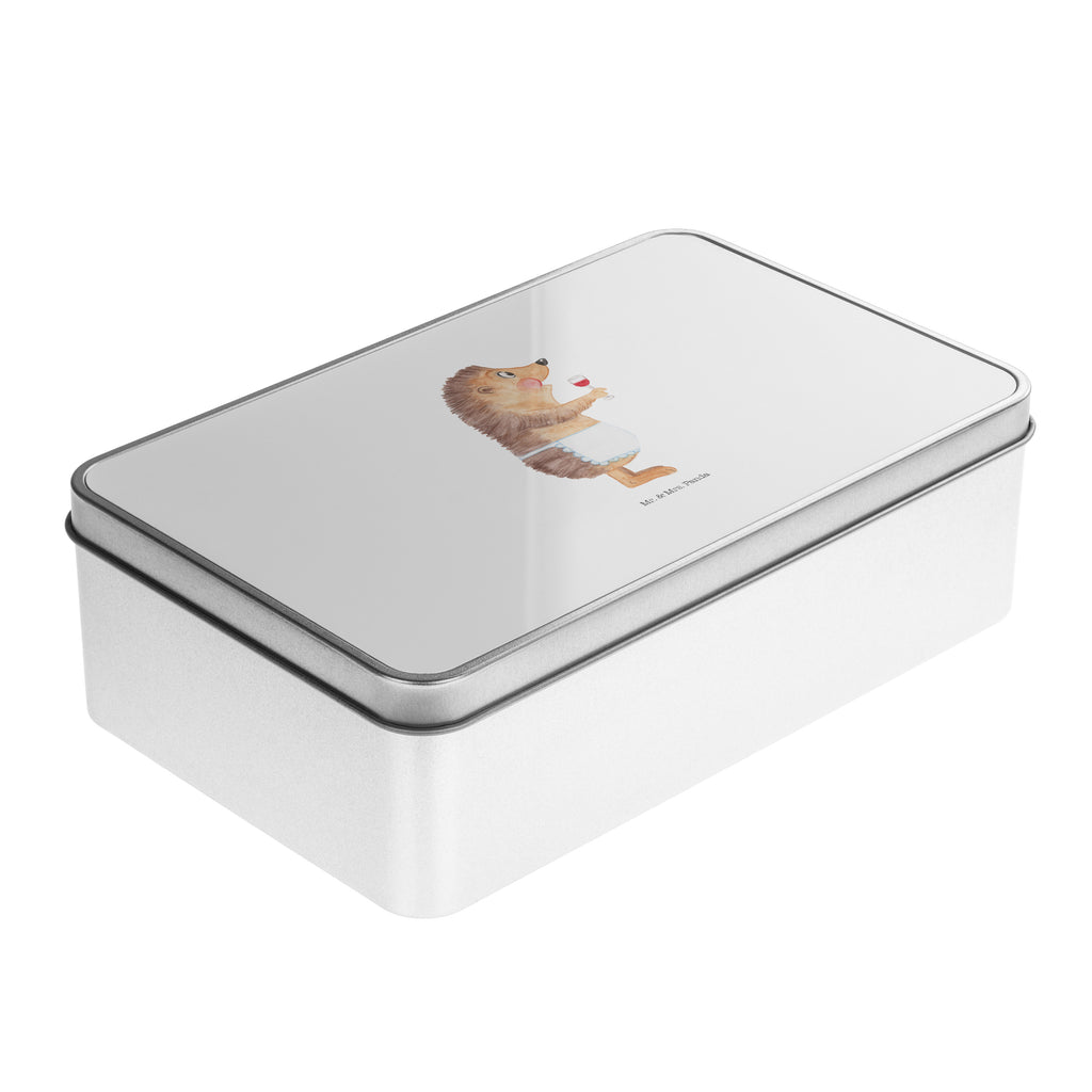Metalldose rechteckig Igel mit Wein Blechdose, Metalldose, Blechbox, Container, Keksdose, Vorratsdose, Vorratsbox, Döschen, Versperbox, Vesperdose, Aufbewahrungsdose, Aufbewahrungsbox, Aluminiumdose, Dose, Tiermotive, Gute Laune, lustige Sprüche, Tiere, Wein Spruch, Igel, Geschenk Weintrinker, Geschenk Weinliebhaber, Wein Deko, Weinglas, Rotwein, Weißwein, Wein trinken