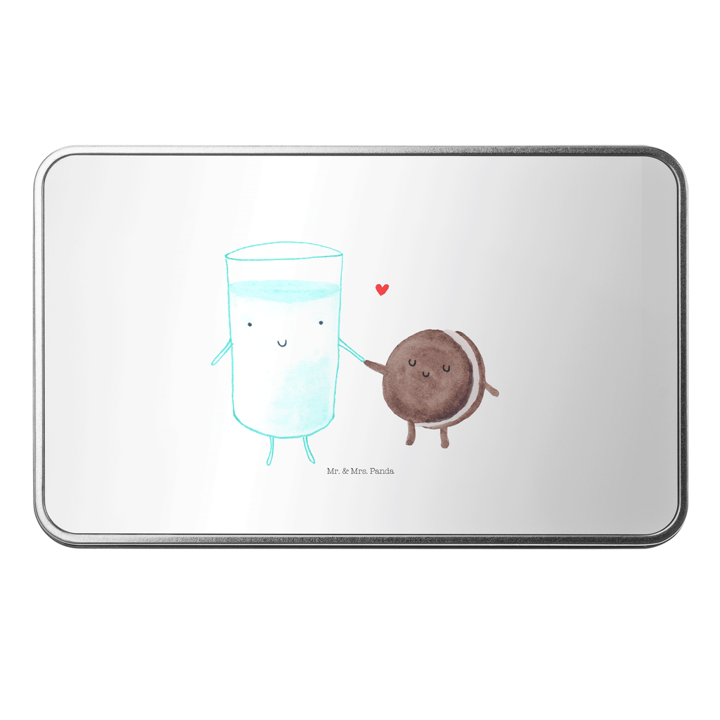 Metalldose rechteckig Milch & Keks Blechdose, Metalldose, Blechbox, Container, Keksdose, Vorratsdose, Vorratsbox, Döschen, Versperbox, Vesperdose, Aufbewahrungsdose, Aufbewahrungsbox, Aluminiumdose, Dose, Tiermotive, Gute Laune, lustige Sprüche, Tiere, Milk, Cookie, Milch, Keks, Kekse, Kaffee, Einladung Frühstück, Motiv süß, romantisch, perfektes Paar