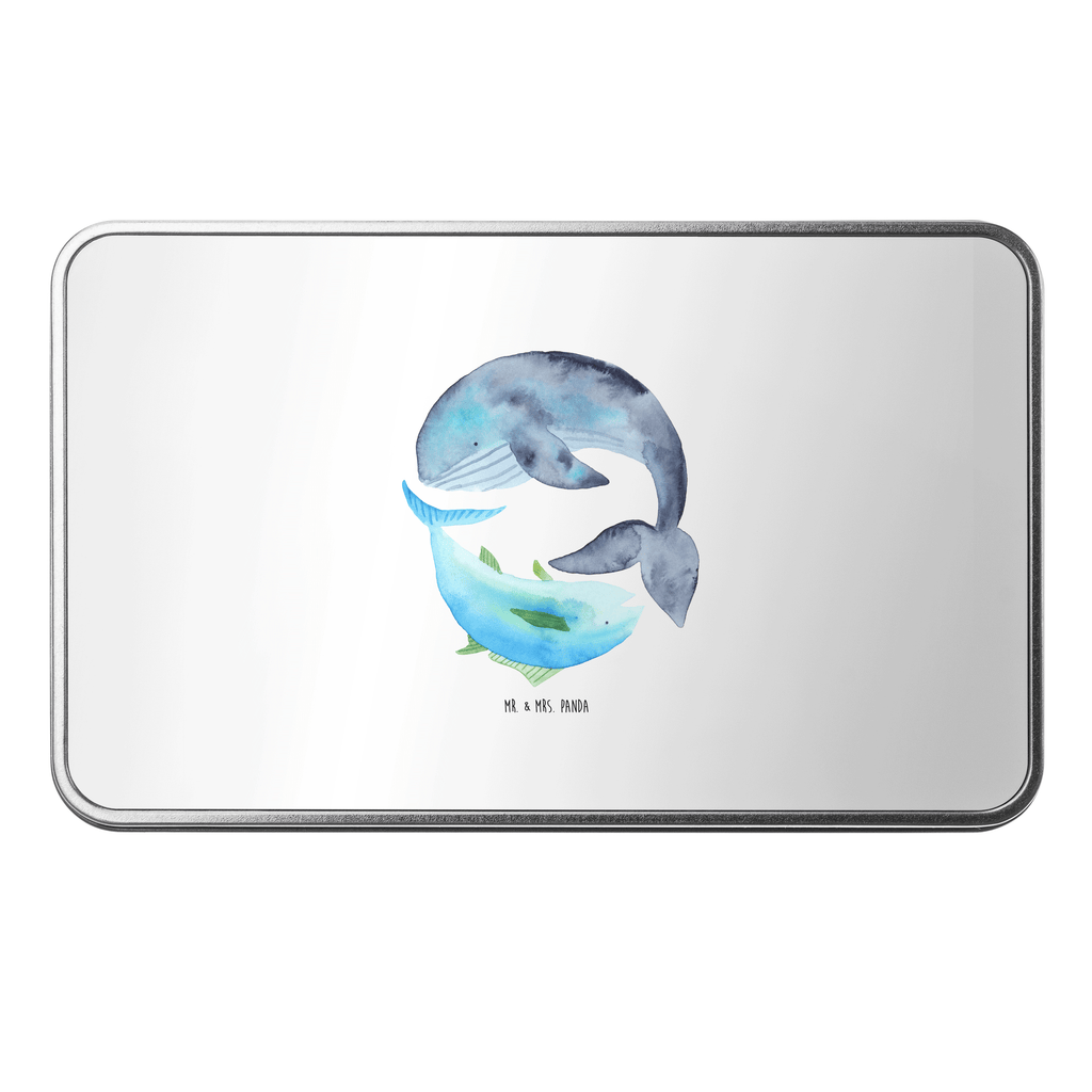 Metalldose rechteckig Walfisch & Thunfisch Blechdose, Metalldose, Blechbox, Container, Keksdose, Vorratsdose, Vorratsbox, Döschen, Versperbox, Vesperdose, Aufbewahrungsdose, Aufbewahrungsbox, Aluminiumdose, Dose, Tiermotive, Gute Laune, lustige Sprüche, Tiere, Wal, Wahl, Tunfisch, Wortwitz lustig, Spruch lustig, Flachwitz, Witz, Spruch des Tages, Flachwitz Geschenk