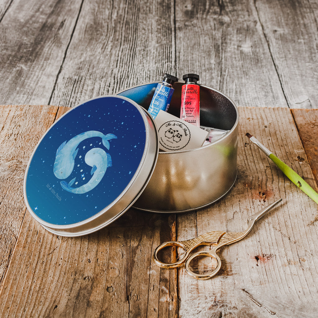 Blechdose rund Sternzeichen Fische Metalldose, Keksdose, Dose, Vorratsdose, Geschenkbox, Tierkreiszeichen, Sternzeichen, Horoskop, Astrologie, Aszendent, Fisch, Fische Geschenk, Fische Sternzeichen, Fische Sternbild, Geschenk Februar, Geschenk März, Geburtstag Februar, Geburtstag März