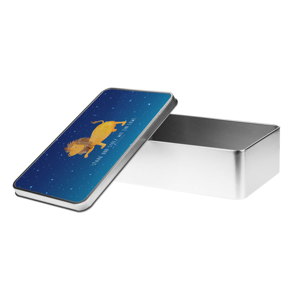 Metalldose rechteckig Sternzeichen Löwe Blechdose, Metalldose, Blechbox, Container, Keksdose, Vorratsdose, Vorratsbox, Döschen, Versperbox, Vesperdose, Aufbewahrungsdose, Aufbewahrungsbox, Aluminiumdose, Dose, Tierkreiszeichen, Sternzeichen, Horoskop, Astrologie, Aszendent, Löwe Geschenk, Löwe Sternzeichen, Geschenk Juli, Geburtstag Juli, Geschenk August, Geburtstag August, König der Tiere