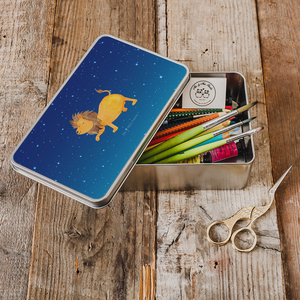 Metalldose rechteckig Sternzeichen Löwe Blechdose, Metalldose, Blechbox, Container, Keksdose, Vorratsdose, Vorratsbox, Döschen, Versperbox, Vesperdose, Aufbewahrungsdose, Aufbewahrungsbox, Aluminiumdose, Dose, Tierkreiszeichen, Sternzeichen, Horoskop, Astrologie, Aszendent, Löwe Geschenk, Löwe Sternzeichen, Geschenk Juli, Geburtstag Juli, Geschenk August, Geburtstag August, König der Tiere