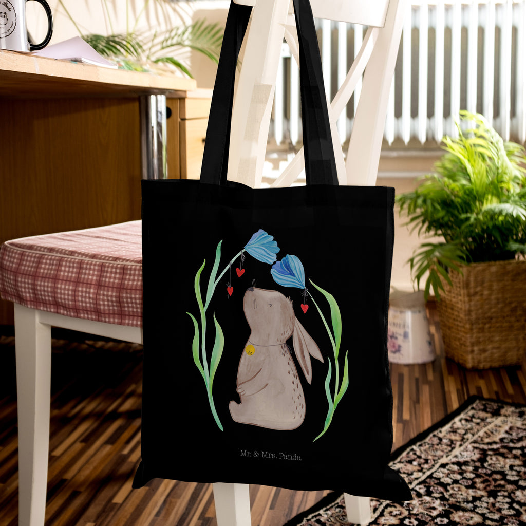 Tragetasche Hase Blume Beuteltasche, Beutel, Einkaufstasche, Jutebeutel, Stoffbeutel, Ostern, Osterhase, Ostergeschenke, Osternest, Osterdeko, Geschenk zu Ostern, Hase, Kaninchen, Kind, Taufe, Taufgeschenk, Geburt, Schwangerschaft, erstes Kind, Kindergeburtstag, Geburtstag, Hoffnung, Träume