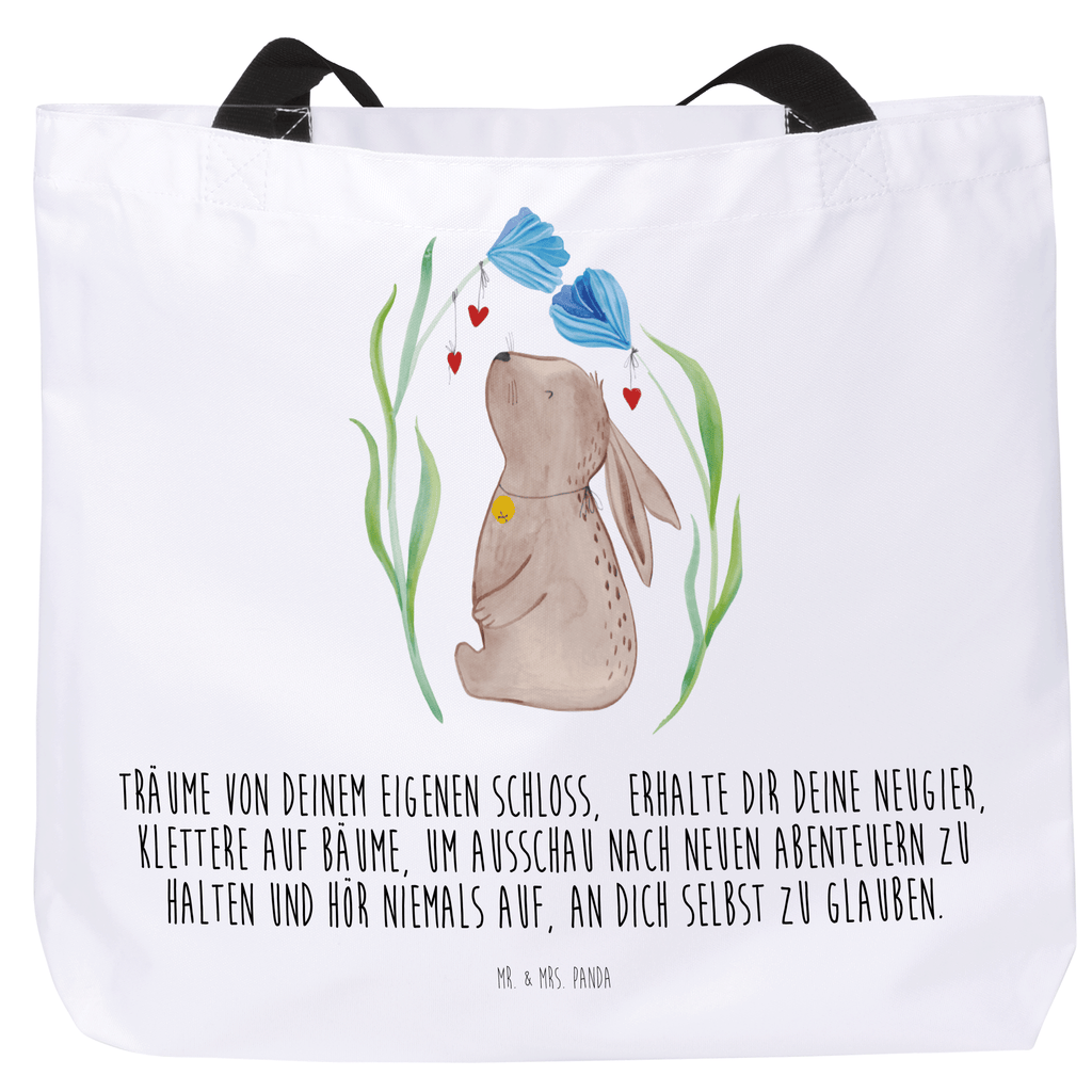 Shopper Hase Blume Beutel, Einkaufstasche, Tasche, Strandtasche, Einkaufsbeutel, Shopper, Schultasche, Freizeittasche, Tragebeutel, Schulbeutel, Alltagstasche, Ostern, Osterhase, Ostergeschenke, Osternest, Osterdeko, Geschenk zu Ostern, Hase, Kaninchen, Kind, Taufe, Taufgeschenk, Geburt, Schwangerschaft, erstes Kind, Kindergeburtstag, Geburtstag, Hoffnung, Träume