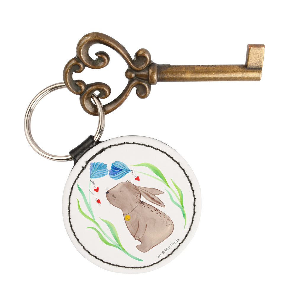 Rund Schlüsselanhänger Hase Blume Schlüsselanhänger, Anhänger, Taschenanhänger, Glücksbringer, Schutzengel, Ostern, Osterhase, Ostergeschenke, Osternest, Osterdeko, Geschenk zu Ostern, Hase, Kaninchen, Kind, Taufe, Taufgeschenk, Geburt, Schwangerschaft, erstes Kind, Kindergeburtstag, Geburtstag, Hoffnung, Träume