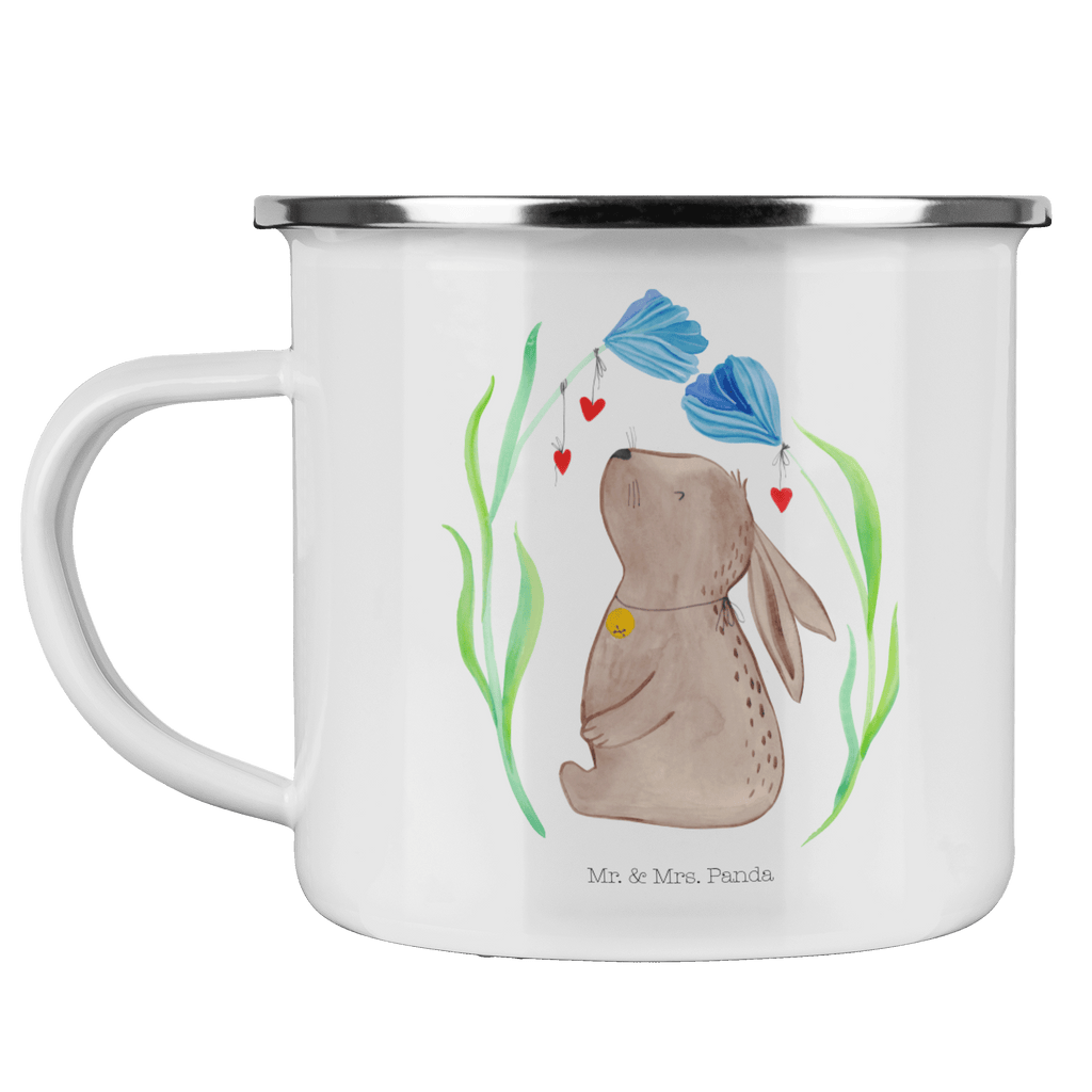 Camping Emaille Tasse Hase Blume Campingtasse, Trinkbecher, Metalltasse, Outdoor Tasse, Emaille Trinkbecher, Blechtasse Outdoor, Emaille Campingbecher, Edelstahl Trinkbecher, Metalltasse für Camping, Kaffee Blechtasse, Camping Tasse Metall, Ostern, Osterhase, Ostergeschenke, Osternest, Osterdeko, Geschenk zu Ostern, Hase, Kaninchen, Kind, Taufe, Taufgeschenk, Geburt, Schwangerschaft, erstes Kind, Kindergeburtstag, Geburtstag, Hoffnung, Träume