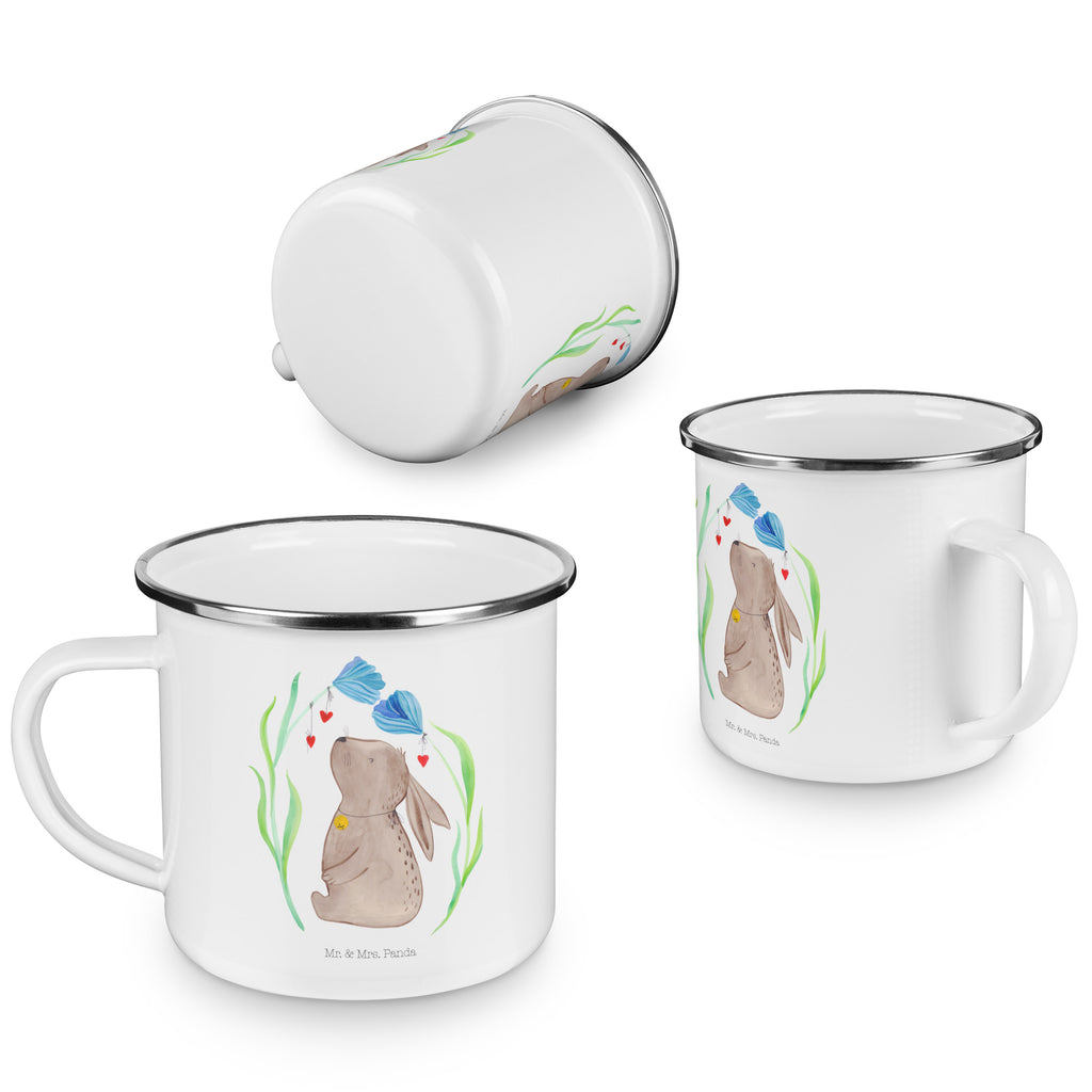 Camping Emaille Tasse Hase Blume Campingtasse, Trinkbecher, Metalltasse, Outdoor Tasse, Emaille Trinkbecher, Blechtasse Outdoor, Emaille Campingbecher, Edelstahl Trinkbecher, Metalltasse für Camping, Kaffee Blechtasse, Camping Tasse Metall, Ostern, Osterhase, Ostergeschenke, Osternest, Osterdeko, Geschenk zu Ostern, Hase, Kaninchen, Kind, Taufe, Taufgeschenk, Geburt, Schwangerschaft, erstes Kind, Kindergeburtstag, Geburtstag, Hoffnung, Träume