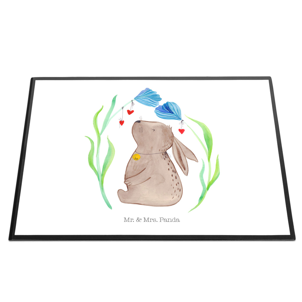 Schreibtischunterlage Hase Blume Schreibunterlage, Schreibtischauflage, Bürobedarf, Büroartikel, Schreibwaren, Schreibtisch Unterlagen, Schreibtischunterlage Groß, Ostern, Osterhase, Ostergeschenke, Osternest, Osterdeko, Geschenk zu Ostern, Hase, Kaninchen, Kind, Taufe, Taufgeschenk, Geburt, Schwangerschaft, erstes Kind, Kindergeburtstag, Geburtstag, Hoffnung, Träume