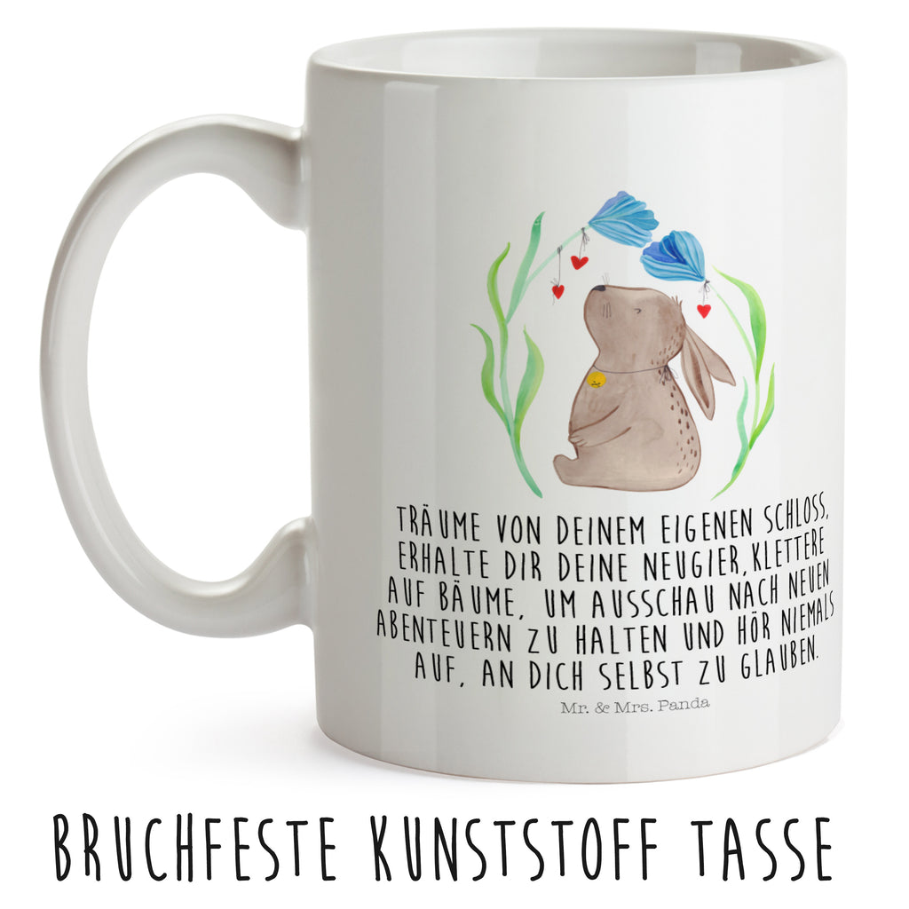 Kindertasse Hase Blume Kunststoff Tasse, Kindergarten, Tasse, Trinkbecher, Camping Becher, Kaffeetasse, Kunststoffbecher, Kindergartenbecher, Outdoorgeschirr, Kunststoffgeschirr, Reisebecher, Reisetasse, Kinderbecher, Ostern, Osterhase, Ostergeschenke, Osternest, Osterdeko, Geschenk zu Ostern, Hase, Kaninchen, Kind, Taufe, Taufgeschenk, Geburt, Schwangerschaft, erstes Kind, Kindergeburtstag, Geburtstag, Hoffnung, Träume
