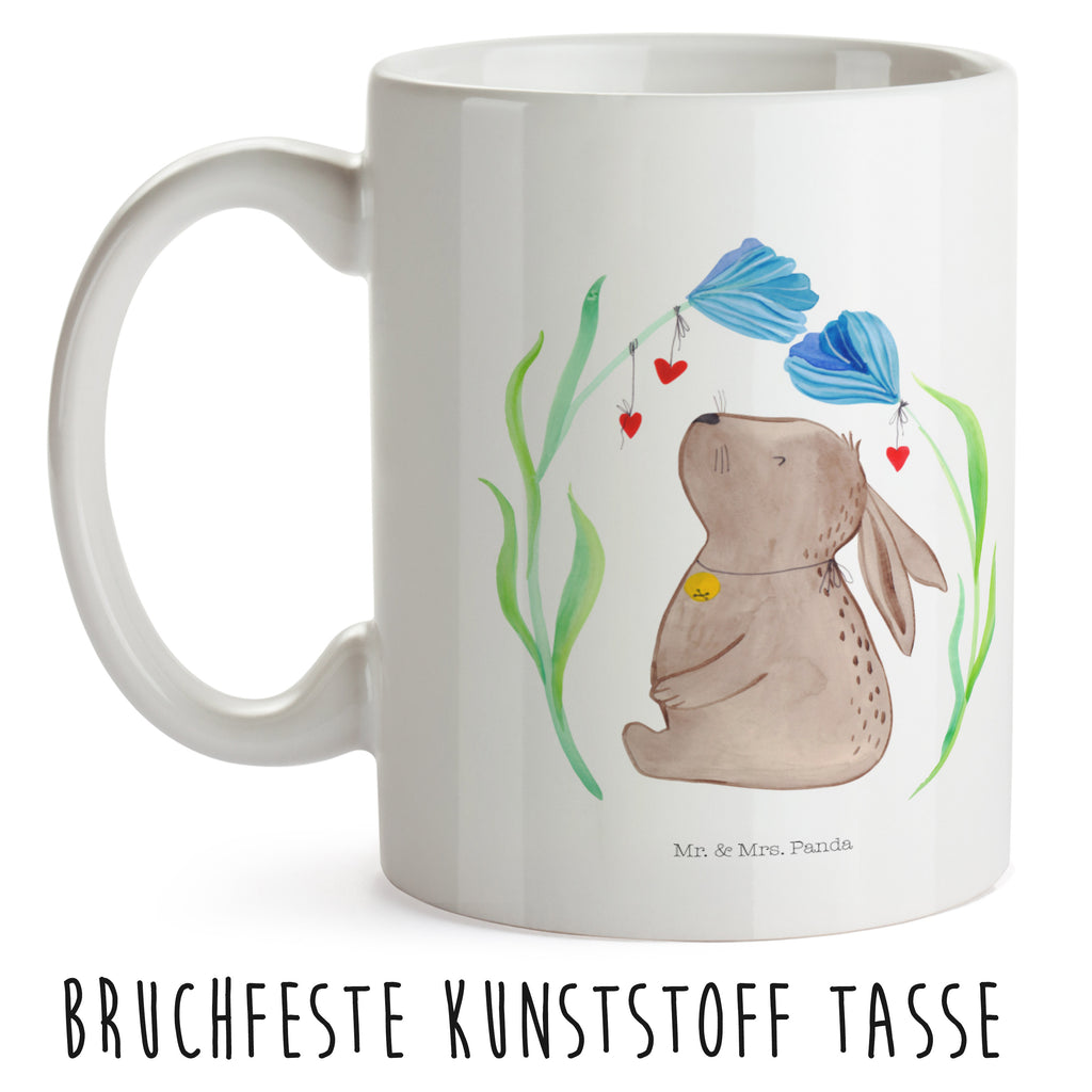Kindertasse Hase Blume Kunststoff Tasse, Kindergarten, Tasse, Trinkbecher, Camping Becher, Kaffeetasse, Kunststoffbecher, Kindergartenbecher, Outdoorgeschirr, Kunststoffgeschirr, Reisebecher, Reisetasse, Kinderbecher, Ostern, Osterhase, Ostergeschenke, Osternest, Osterdeko, Geschenk zu Ostern, Hase, Kaninchen, Kind, Taufe, Taufgeschenk, Geburt, Schwangerschaft, erstes Kind, Kindergeburtstag, Geburtstag, Hoffnung, Träume