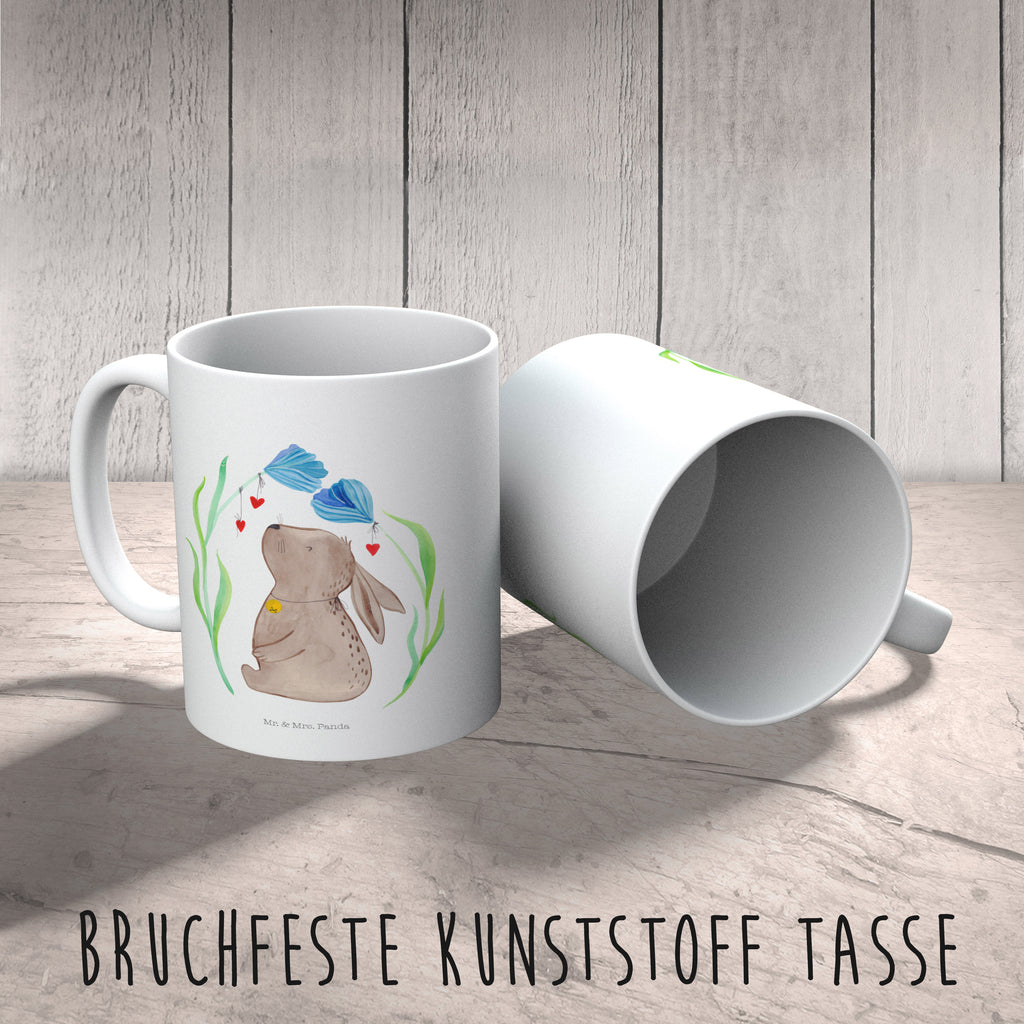Kindertasse Hase Blume Kunststoff Tasse, Kindergarten, Tasse, Trinkbecher, Camping Becher, Kaffeetasse, Kunststoffbecher, Kindergartenbecher, Outdoorgeschirr, Kunststoffgeschirr, Reisebecher, Reisetasse, Kinderbecher, Ostern, Osterhase, Ostergeschenke, Osternest, Osterdeko, Geschenk zu Ostern, Hase, Kaninchen, Kind, Taufe, Taufgeschenk, Geburt, Schwangerschaft, erstes Kind, Kindergeburtstag, Geburtstag, Hoffnung, Träume